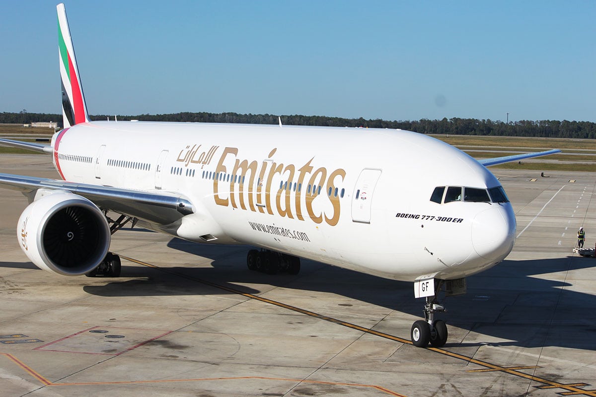 Avión para vuelos largos Boeing 777 de Emirates