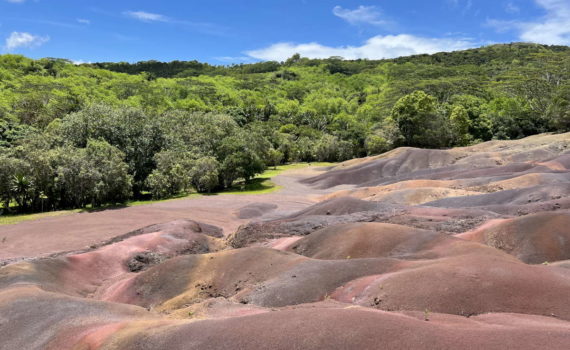 Tierra de los Siete Colores en el Geoparque de Chamarel en Mauricio