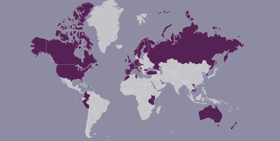 Mapa de los destinos visitados por Un mundo por volar